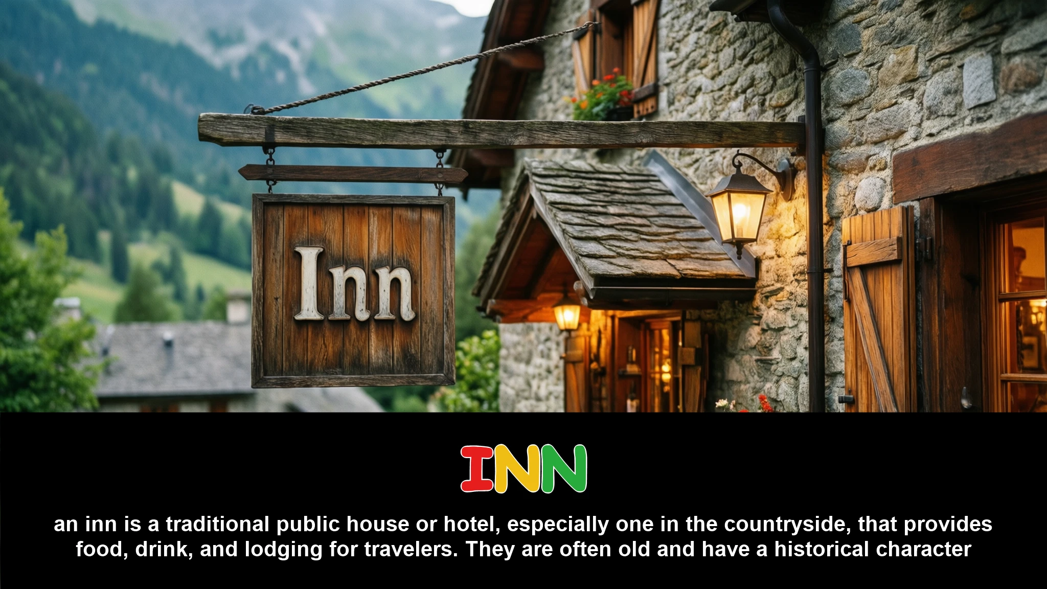 English Illustration for inn